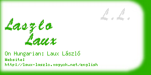 laszlo laux business card