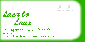 laszlo laux business card